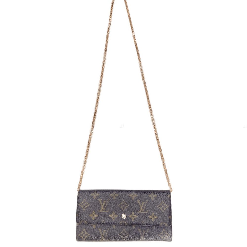 Auc Louis Vuitton Brown Mono Bi-Fold Long Wallet - Picture 6 of 15